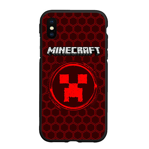 Чехол iPhone XS Max матовый MINECRAFT - Графика / 3D-Черный – фото 1