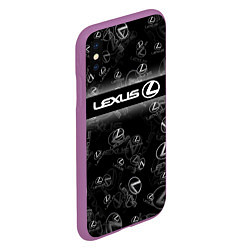 Чехол iPhone XS Max матовый LEXUS SPORT PATTERN, цвет: 3D-фиолетовый — фото 2