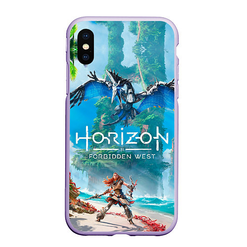 Чехол iPhone XS Max матовый Horizon Запретный Запад Элой / 3D-Светло-сиреневый – фото 1