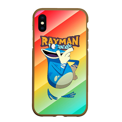 Чехол iPhone XS Max матовый Rayman globox радуга / 3D-Коричневый – фото 1