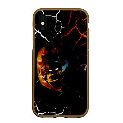 Чехол iPhone XS Max матовый КЛИНОК РАССЕКАЮЩИЙ ДЕМОНОВ Зеницу Агацума, цвет: 3D-коричневый