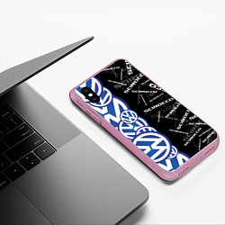 Чехол iPhone XS Max матовый Volkswagen Scirocco Half Pattern, цвет: 3D-розовый — фото 2