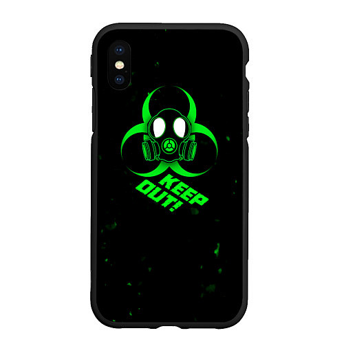 Чехол iPhone XS Max матовый Biohazard Биологическая опасность / 3D-Черный – фото 1