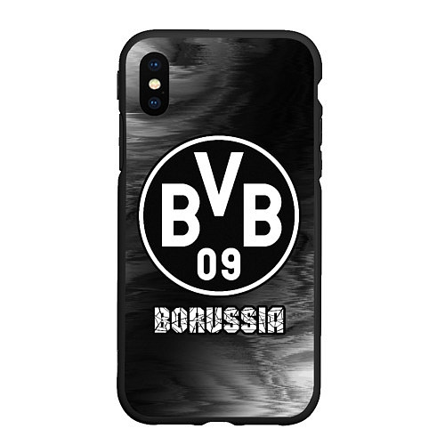 Чехол iPhone XS Max матовый БОРУССИЯ Borussia Art / 3D-Черный – фото 1