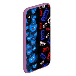 Чехол iPhone XS Max матовый Poppy Half Patter, цвет: 3D-фиолетовый — фото 2