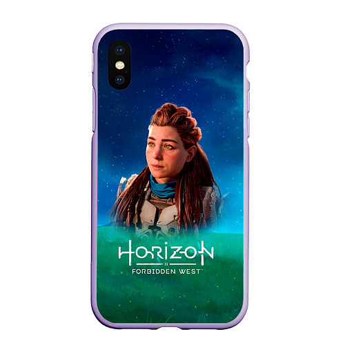 Чехол iPhone XS Max матовый Horizon Forbidden West Sky / 3D-Светло-сиреневый – фото 1