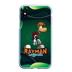 Чехол iPhone XS Max матовый Rayman Legends Green, цвет: 3D-голубой