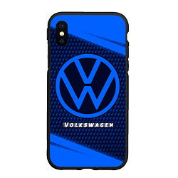 Чехол iPhone XS Max матовый VOLKSWAGEN Volkswagen Абстракция, цвет: 3D-черный