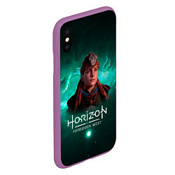 Чехол iPhone XS Max матовый Aloy - Элой Horizon Forbidden West, цвет: 3D-фиолетовый — фото 2