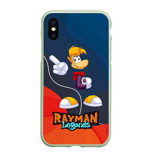 Чехол iPhone XS Max матовый Rayman Legends kid / 3D-Салатовый – фото 1