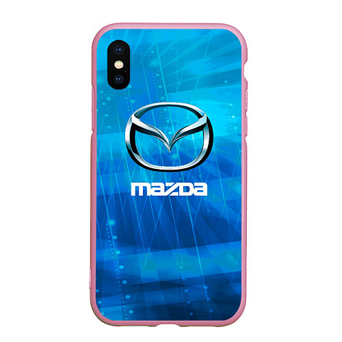 Чехол iPhone XS Max матовый Mazda мазда / 3D-Розовый – фото 1