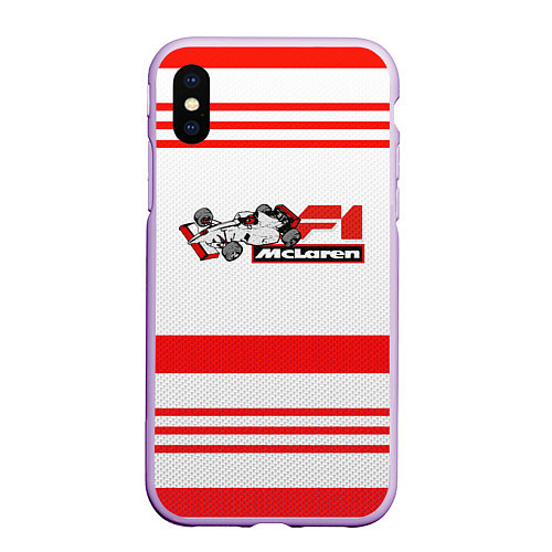 Чехол iPhone XS Max матовый F1 McLaren / 3D-Сиреневый – фото 1