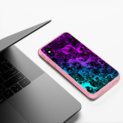 Чехол iPhone XS Max матовый AHEGAO NEON GIRL НЕОНОВЫЙ АХЕГАО, цвет: 3D-баблгам — фото 2