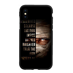 Чехол iPhone XS Max матовый Fallout - Joshua Graham, цвет: 3D-черный