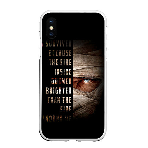 Чехол iPhone XS Max матовый Fallout - Joshua Graham / 3D-Белый – фото 1