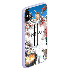 Чехол iPhone XS Max матовый Hero of Lineage, цвет: 3D-светло-сиреневый — фото 2