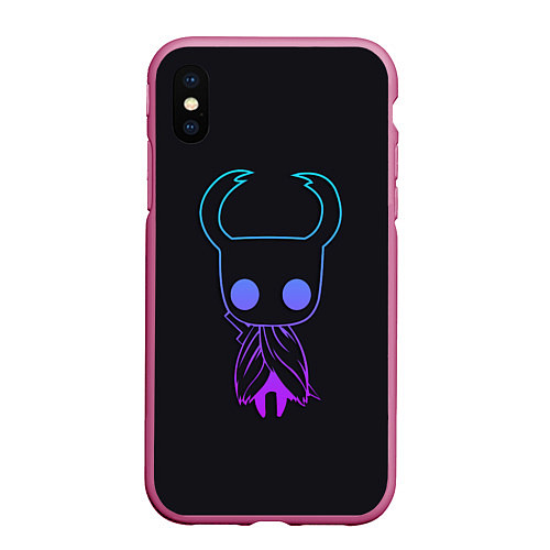 Чехол iPhone XS Max матовый Hollow Knight образ / 3D-Малиновый – фото 1