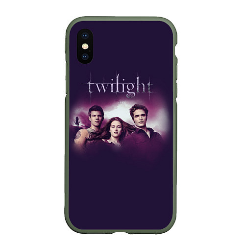 Чехол iPhone XS Max матовый Персонажи Twilight / 3D-Темно-зеленый – фото 1