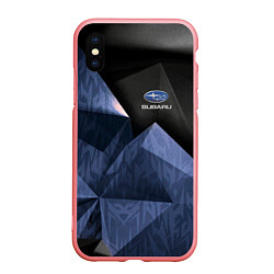 Чехол iPhone XS Max матовый Subaru субару спорт, цвет: 3D-баблгам