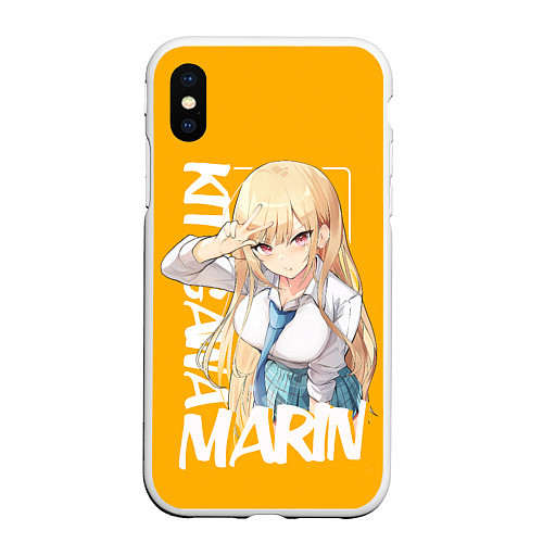 Чехол iPhone XS Max матовый Kitagawa Marin / 3D-Белый – фото 1