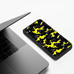 Чехол iPhone XS Max матовый Black Camo, цвет: 3D-черный — фото 2