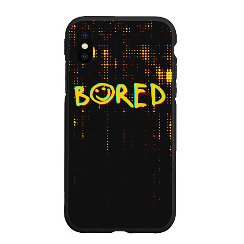 Чехол iPhone XS Max матовый Bored Glitch Sherlock / 3D-Черный – фото 1