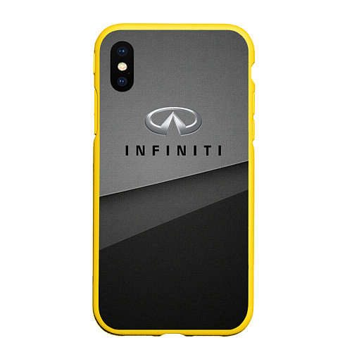 Чехол iPhone XS Max матовый Infinity / 3D-Желтый – фото 1