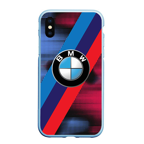 Чехол iPhone XS Max матовый BMW Luxury / 3D-Голубой – фото 1