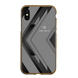 Чехол iPhone XS Max матовый Infinity Autosport, цвет: 3D-коричневый