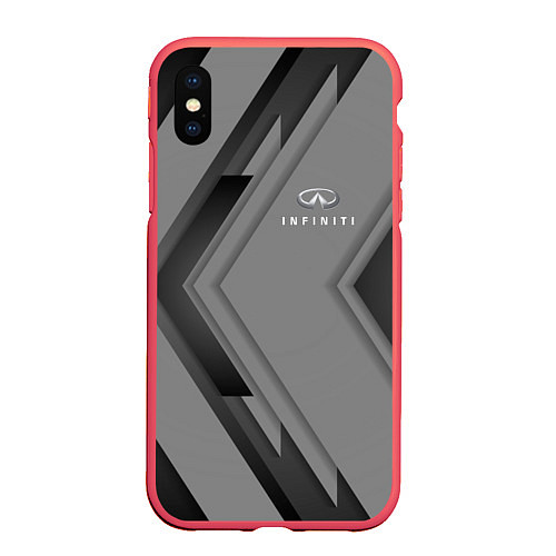 Чехол iPhone XS Max матовый Infinity Autosport / 3D-Красный – фото 1