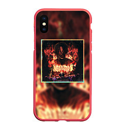 Чехол iPhone XS Max матовый Karmageddon Kizaru Альбом Кизару огонь, цвет: 3D-красный