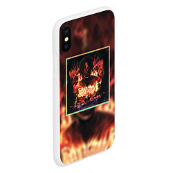 Чехол iPhone XS Max матовый Karmageddon Kizaru Альбом Кизару огонь, цвет: 3D-белый — фото 2