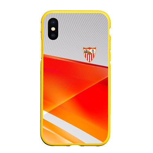 Чехол iPhone XS Max матовый Sevilla спорт / 3D-Желтый – фото 1