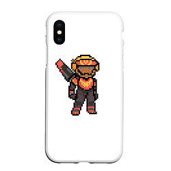 Чехол iPhone XS Max матовый Apex Legends Valkyrie Pixel art