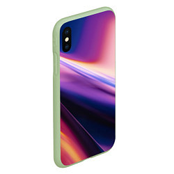 Чехол iPhone XS Max матовый Градиент Абстрактный Фон, цвет: 3D-салатовый — фото 2