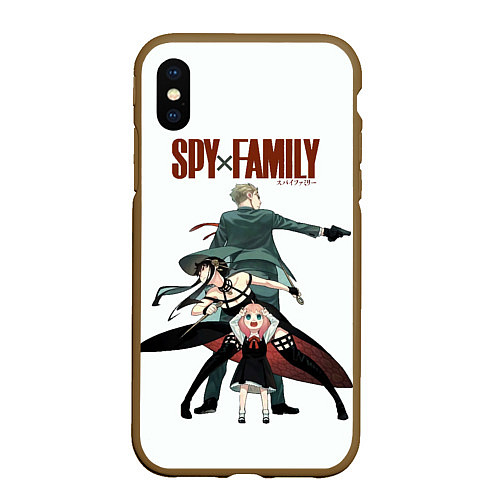 Чехол iPhone XS Max матовый Spy Family / 3D-Коричневый – фото 1