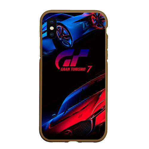 Чехол iPhone XS Max матовый Gran Turismo 7 / 3D-Коричневый – фото 1