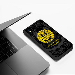 Чехол iPhone XS Max матовый With a smile from hell, цвет: 3D-черный — фото 2