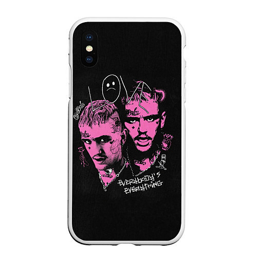 Чехол iPhone XS Max матовый Lil Peep Всё Для Всех Лил Пип / 3D-Белый – фото 1