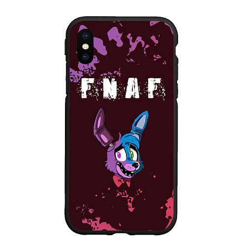 Чехол iPhone XS Max матовый FIVE NIGHTS AT FREDDYS - БОННИ / 3D-Черный – фото 1