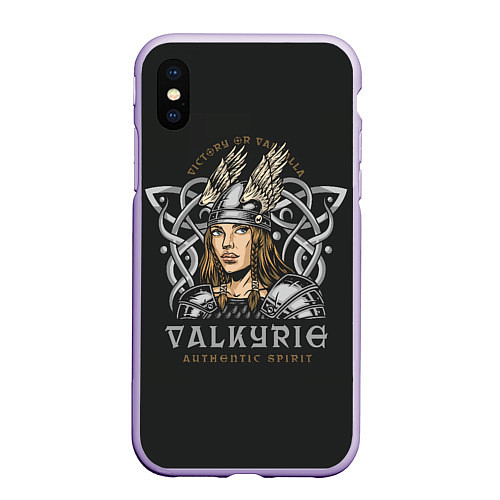 Чехол iPhone XS Max матовый Валькирия - VALKYRIE / 3D-Светло-сиреневый – фото 1