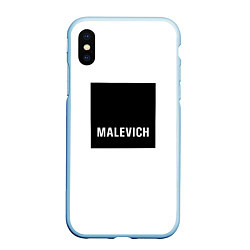 Чехол iPhone XS Max матовый MALEVICH, цвет: 3D-голубой