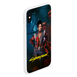 Чехол iPhone XS Max матовый Panam Cyberpunk2077 Панам, цвет: 3D-белый — фото 2