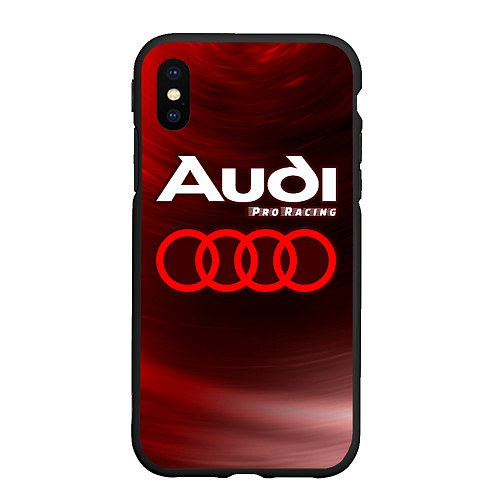 Чехол iPhone XS Max матовый AUDI Pro Racing Звезды / 3D-Черный – фото 1