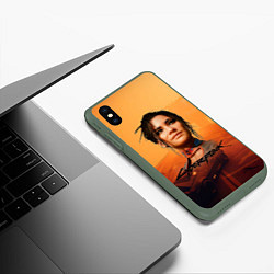 Чехол iPhone XS Max матовый Panam Cyberpunk2077, цвет: 3D-темно-зеленый — фото 2