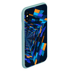 Чехол iPhone XS Max матовый Geometric pattern Fashion Vanguard, цвет: 3D-мятный — фото 2