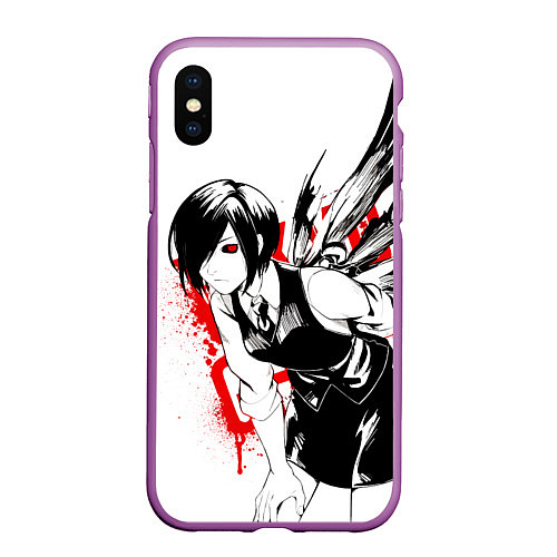 Чехол iPhone XS Max матовый ТОУКА TOKYO GHOUL / 3D-Фиолетовый – фото 1