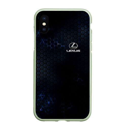 Чехол iPhone XS Max матовый Lexus лексус / 3D-Салатовый – фото 1