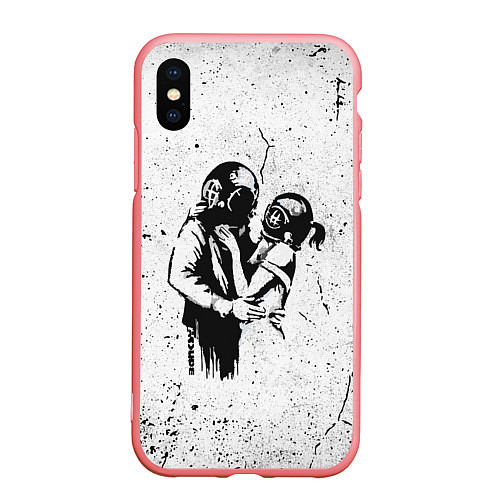 Чехол iPhone XS Max матовый BANKSY БЭНКСИ космос / 3D-Баблгам – фото 1