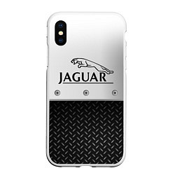 Чехол iPhone XS Max матовый Jaguar Ягуар Сталь